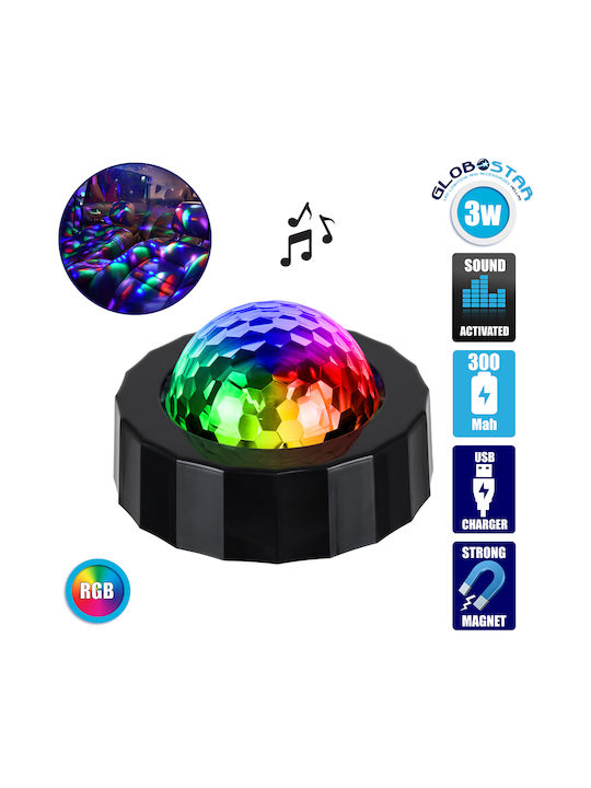 GloboStar Διακοσμητικό Φωτιστικό LED RGB Party Light 7.5x7.5x4.5εκ.