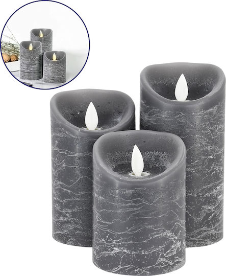 GloboStar Decorative Lamp Wax Polish Gray 3pcs