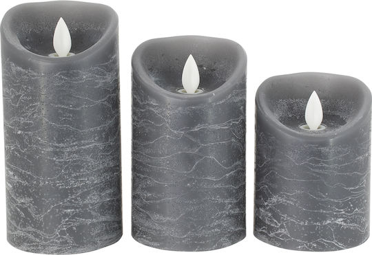 GloboStar Decorative Lamp Wax Polish Gray 3pcs