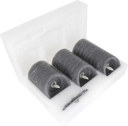 GloboStar Decorative Lamp Wax Polish Gray 3pcs