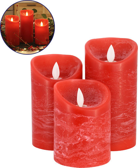 GloboStar Decorative Lighting LED Warm White 3000K Wax Polish 3pcs 7.5x7.5cm
