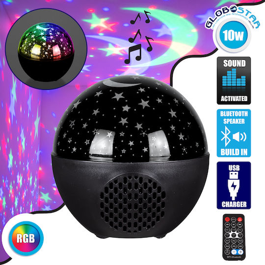 GloboStar Διακοσμητικό Φωτιστικό Night Sky Stars LED RGB Party Light 11x11x11.5εκ.