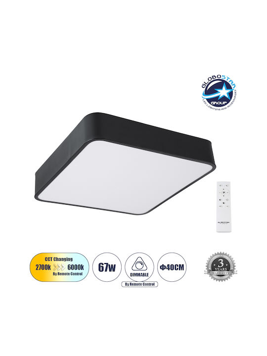 GloboStar Kamala Deckenleuchte 40cm Schwarz mit Integrierter LED und Fernbedienung