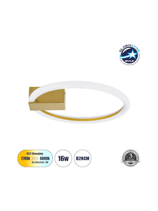 GloboStar Cinderella Mount Ceiling Light 28cm Gold With Integrated LED