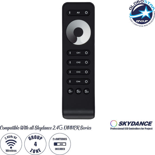 GloboStar RS6 Skydance Wireless Remote Control Touch RF Hand Tool 71573