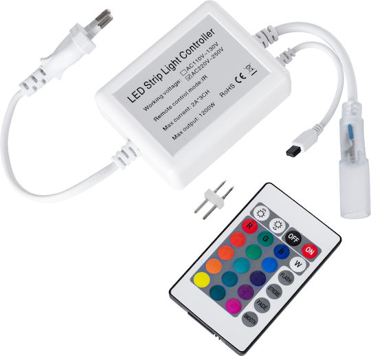 GloboStar Безжичен RGB контролер Wi-Fi с дистанционно управление 70667