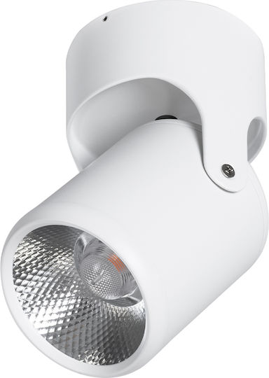 GloboStar Единично LED Топло бяло Спот в Бял Цвят