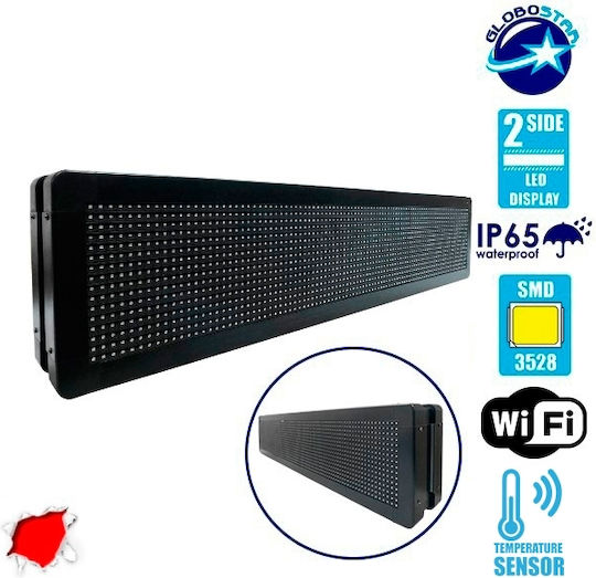 GloboStar Scrolling Double Sided Waterproof LED Sign 104x20cm Red