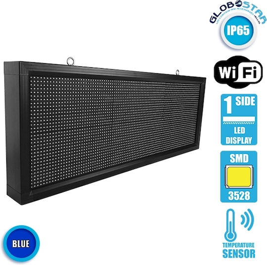 GloboStar Rolling LED Sign One - Sided Waterproof 104x40cm Blue