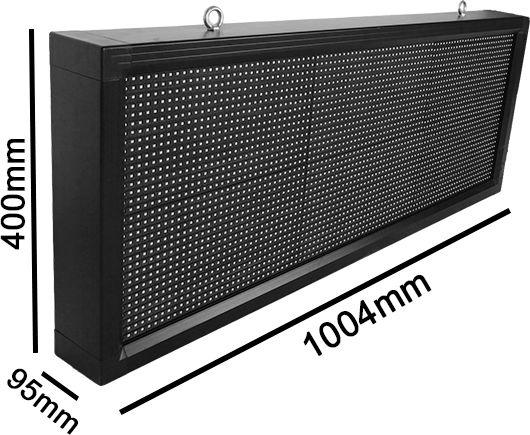 GloboStar Rolling LED Sign One - Sided Waterproof 104x40cm Green