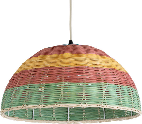 GloboStar Caballeros Multicolour Boho Grid Pendant Ceiling Light with E27 Socket 40x20x20cm