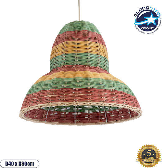 GloboStar Caballeros Κρεμαστό Φωτιστικό Bulb Boho Πλέγμα με Ντουί E27 40x30x30εκ.