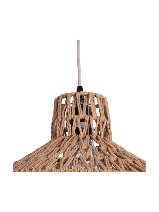 GloboStar Rayne Pendant Light Brown Boho with Rope for Socket E27 38x38x24cm