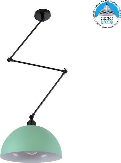 GloboStar Lotus Pendant Light Green Bell with Socket E27 30x21cm