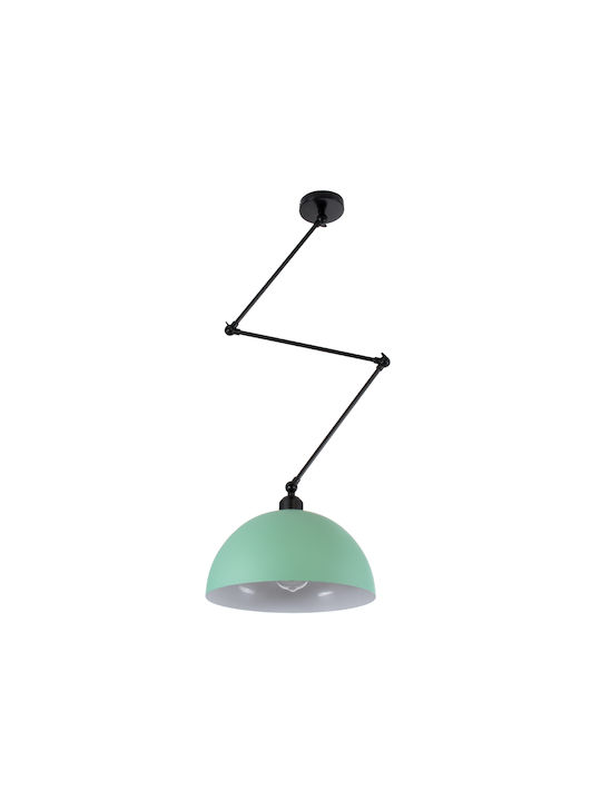 GloboStar Lotus Pendant Light Green Bell with Socket E27 30x21cm