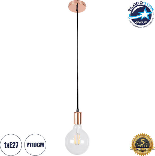 GloboStar Lumi Hängelampe Kupfer mit Fassung E27 4x118cm.
