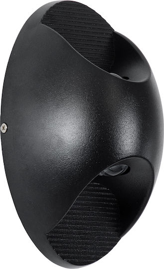 GloboStar Jeremy Επιτοίχια Εξωτερική Πλαφονιέρα LED IP65 10W με Θερμό Λευκό Φως Διπλής Δέσμης 16x10x7εκ.