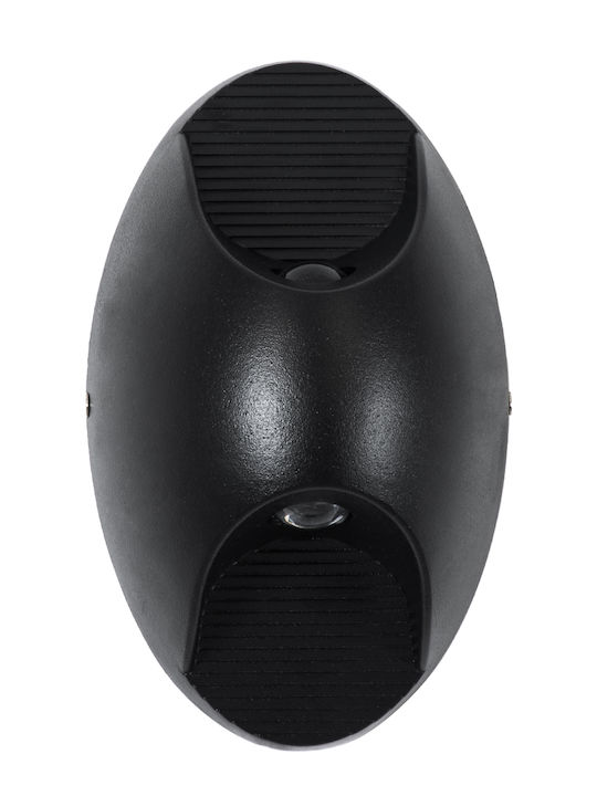 GloboStar Jeremy Wandmontierte Außenbeleuchtung Deckenleuchte IP65 10W mit Warmweißem Licht Doppelstrahl 16x10x7cm