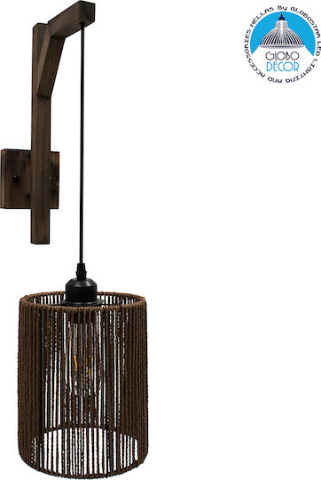 GloboStar Arti Vintage Lumină de Perete cu Soclu E27 Maro 18cm