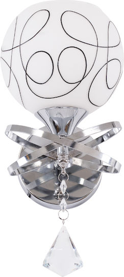 GloboStar Canter Modern Lumină de Perete cu Soclu E27 Transparent 14x30cm