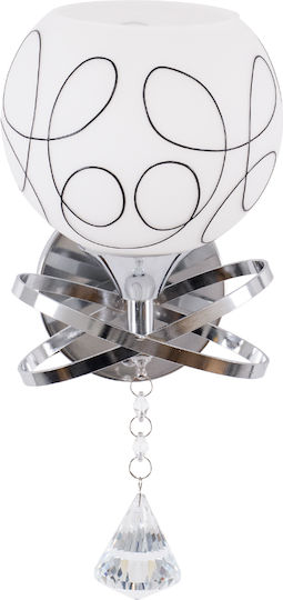 GloboStar Canter Modern Lumină de Perete cu Soclu E27 Transparent 14x30cm