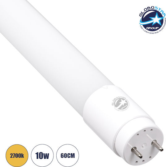 GloboStar Λάμπες LED 10W Τύπου Φθορίου 60εκ. για Ντουί G13 και Σχήμα T8 Θερμό Λευκό 989lm 25τμχ