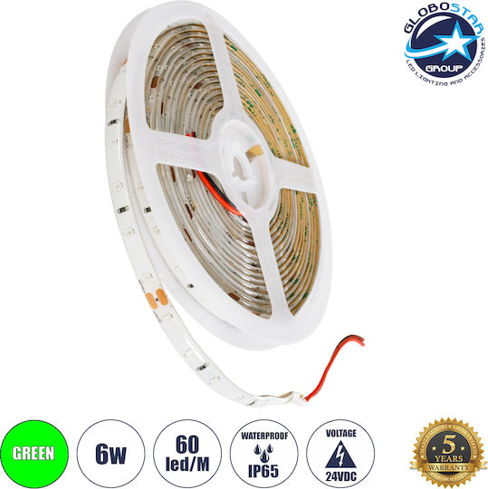 GloboStar Rezistent la apă Bandă LED 24V Verde Lumină 1m Tip SMD2835