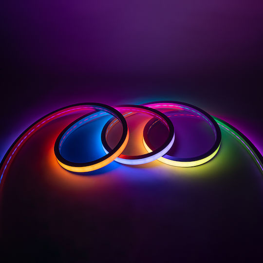 GloboStar Αδιάβροχη Ταινία LED 12V RGB Φως 1m Neon Flex