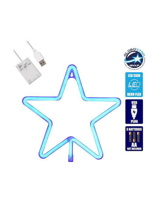 GloboStar Star Dekorative Lampe Hellblau