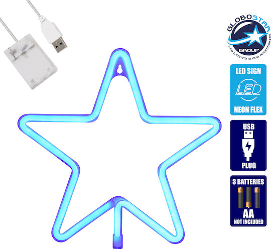 GloboStar Star Decorative Lamp Light Blue