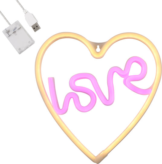 GloboStar Decorative Lamp Love Pink