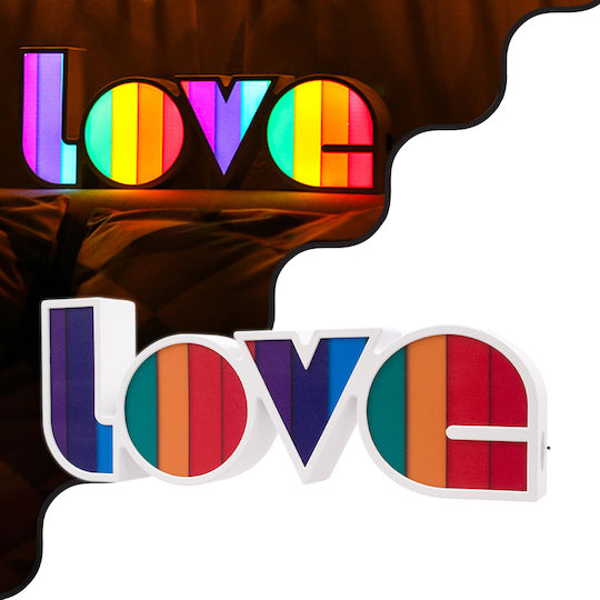 GloboStar Colors Decorative Lamp Love Multicolour