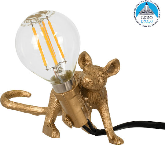 GloboStar Διακοσμητικό Φωτιστικό Mouse E12 Φιγούρα 13x4x7εκ.