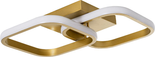 GloboStar Nora Deckenleuchte 24cm Gold mit Integrierter LED