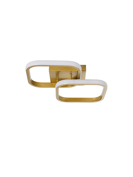 GloboStar Nora Ceiling Mount Light 24cm Gold with Integrated LED
