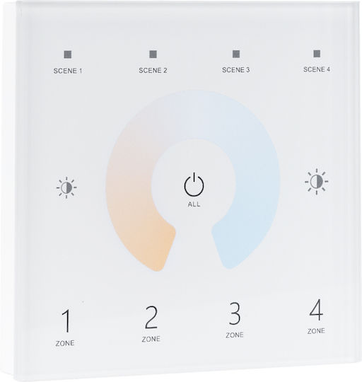 GloboStar Skydance Wall Mounted Dimmer Switch with LED Touch Frame