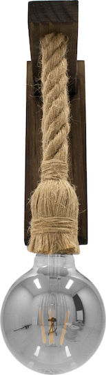 GloboStar Flyn Vintage Lamp Wall with Socket E27 Brown 7x28cm