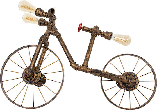 GloboStar Swiftwalker Vintage Leuchte Wand mit Fassung E27 Bronze 85x29.5x55cm