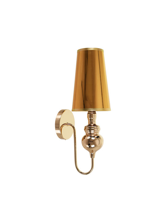 GloboStar Laura Modern Leuchte Wand mit Fassung E27 Gold 15x48cm