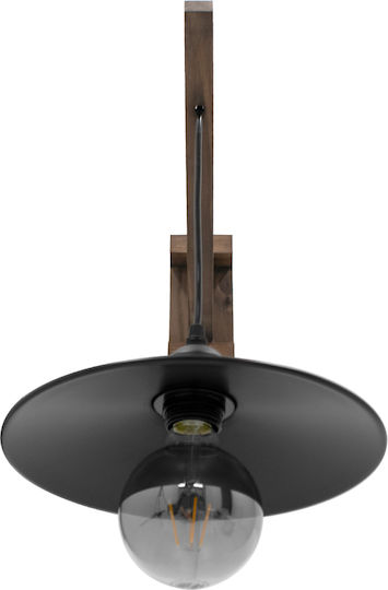 GloboStar Jonas Vintage Lampa De Perete Cu Bază De Bec E27 Maro 26x50x50cm