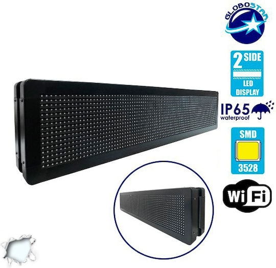 GloboStar Rolling LED Sign Double Sided Waterproof 104x20cm White