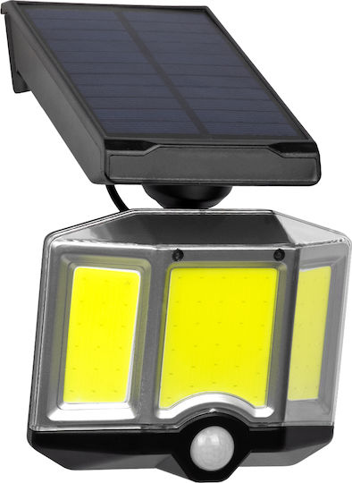 GloboStar Στεγανός Ηλιακός Προβολέας LED 20W Ψυχρό Λευκό 6000K με Αισθητήρα Κίνησης IP65
