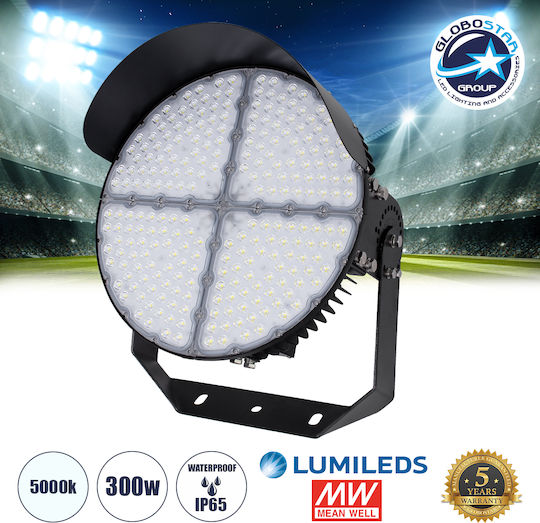 GloboStar Rezistent la apă Proiector LED 300W Alb Rece 5000K IP65