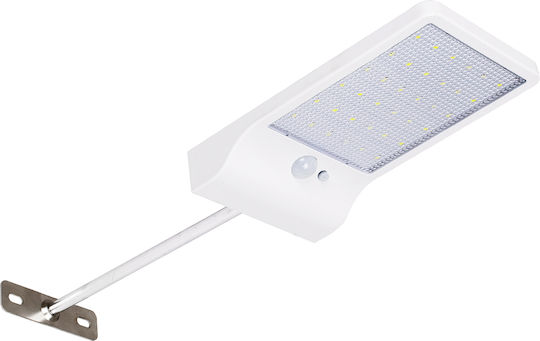GloboStar Στεγανός Ηλιακός Προβολέας LED 4W Ψυχρό Λευκό 6000K με Αισθητήρα Κίνησης και Φωτοκύτταρο IP65