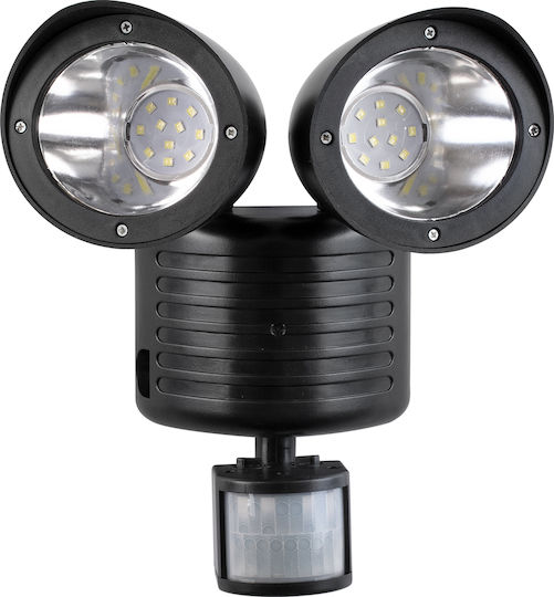 GloboStar Στεγανός Ηλιακός Προβολέας LED 10W Ψυχρό Λευκό 6000K με Αισθητήρα Κίνησης IP54