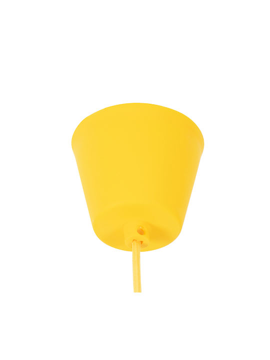 GloboStar Cablito Pendant Light Yellow with Socket E27 4x110cm