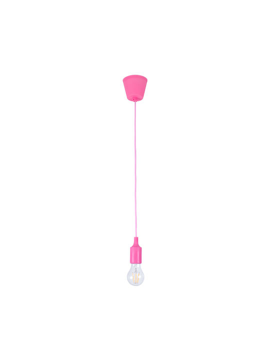 GloboStar Cablito Pendant Light Pink with Socket E27 4x110cm