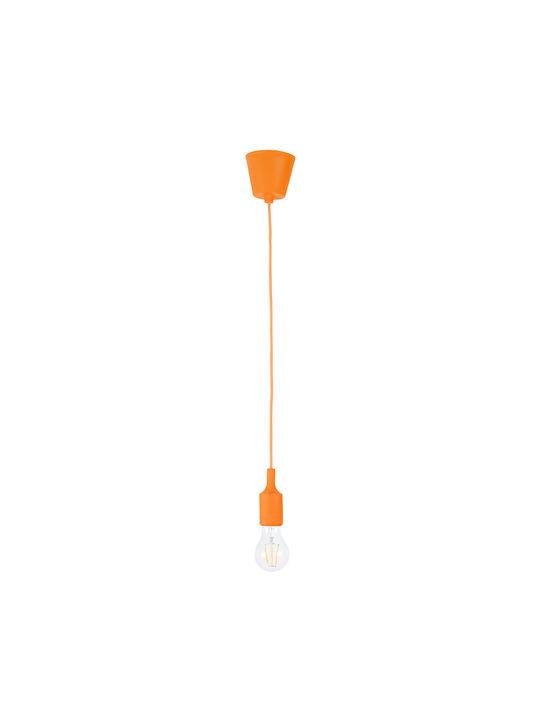 GloboStar Cablito Pendant Light Orange with Socket E27 4x110cm