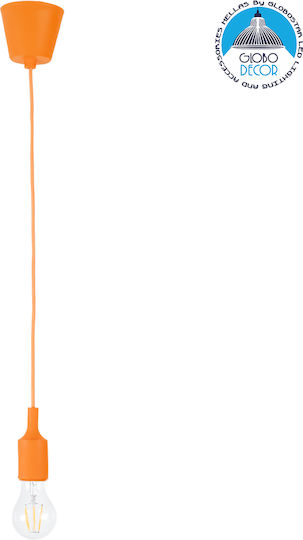 GloboStar Cablito Orange Pendant Ceiling Light with E27 Socket 4x110x110cm
