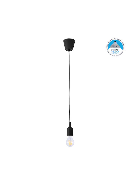 GloboStar Cablito Pendant Light Black with Socket E27 4x4x110cm